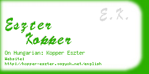 eszter kopper business card